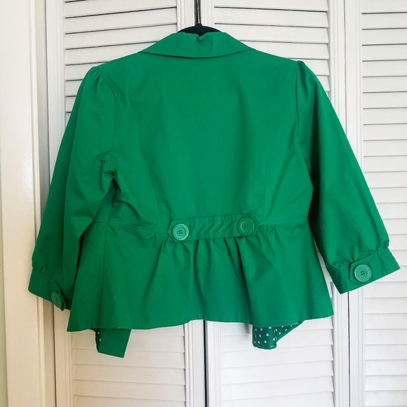 Green peplum jacket - Picture 3 of 5
